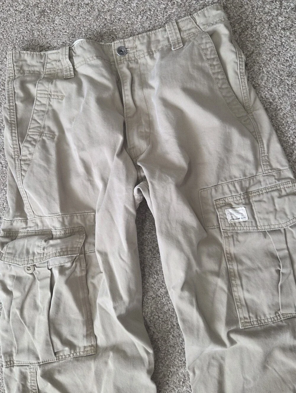 Vtg Levi’s Cargo Pants Mens 30 Brown Beige Y2K Loose Baggy Wide Leg FIT 34x29